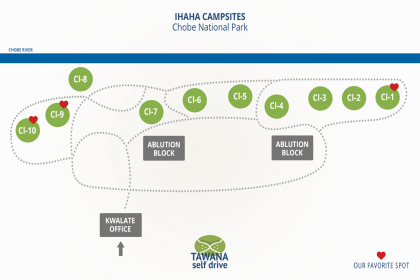 How to book campsites in Botswana: Ihaha